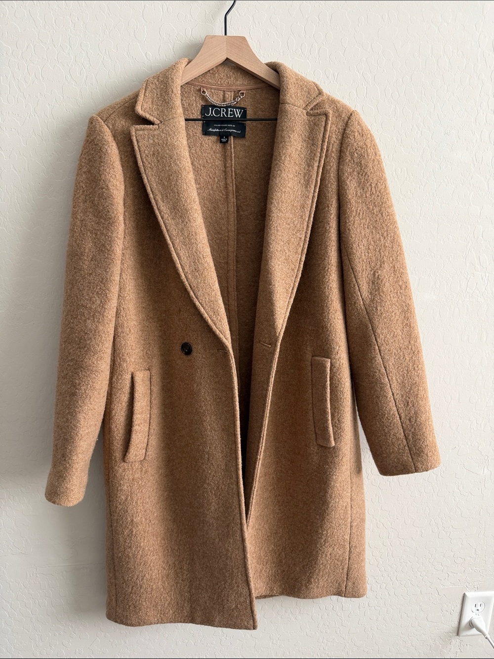 J.Crew Daphne Boiled Wool Blend Double-Breasted Coat - Picture 3 of 4